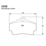 Pagid U-2406  RS29 Yellow Racing Brake Pads