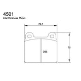 Pagid U-4501 Yellow Racing Brake Pads RSH-29E