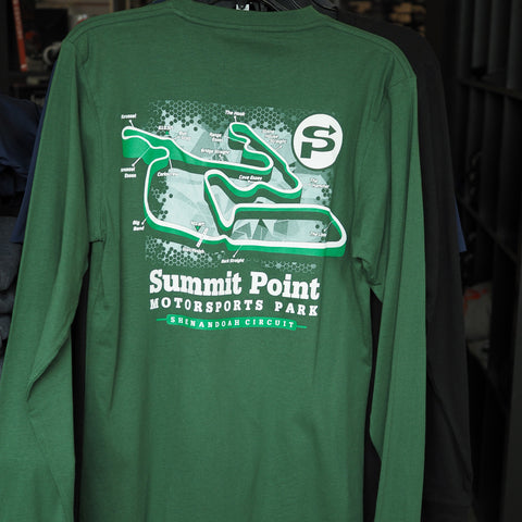 Shenandoah Circuit 3D Track Map Long Sleeve Tee